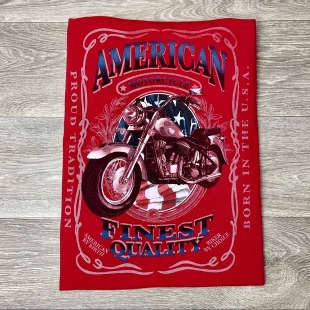 Red Anvil Motorcycle Born in USA Shirt